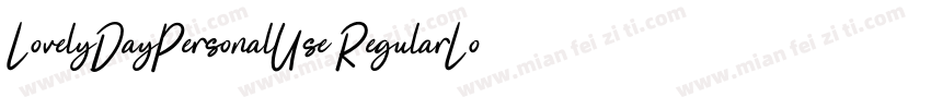 LovelyDayPersonalUse RegularLoveya字体转换